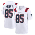NE.Patriots #85 Hunter Henry Player White Home Game Edoa Stitched Jerseys