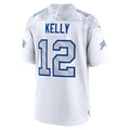 B.Bills #12 Jim Kelly Player White Rivalries Collection Game Edoa Stitched Jerseys