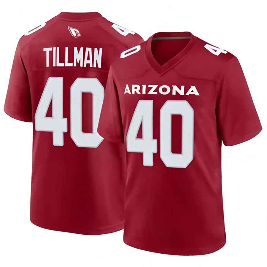 A.Cardinals #40 Pat Tillman Player Cardinal Game Home Edoa Stitched Jerseys