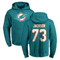 M.Dolphins #73 Austin Jackson Player Aqua LOGO Pullover Hoodies Limited Edoa Stitched Jerseys