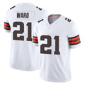 C.Browns #21 Denzel Ward Player White Vapor F.U.S.E. Limited Home Game Edoa Stitched Jerseys