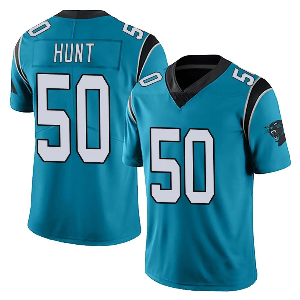 C.Panthers #50 Robert Hunt Player Blue Vapor Untouchable Limited Game Edoa Stitched Jerseys