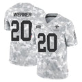 NO.Saints #20 Pete Werner Player Arctic Camo Salute To Service Limited Game Edoa Stitched Jerseys