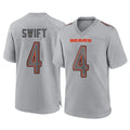 C.Bears #4 D'Andre Swift Player Gray Atmosphere Fashion Game Edoa Stitched Jerseys