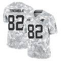 C.Panthers #82 Tommy Tremble Player Arctic Camo Salute to Service Limited Game Edoa Stitched Jerseys