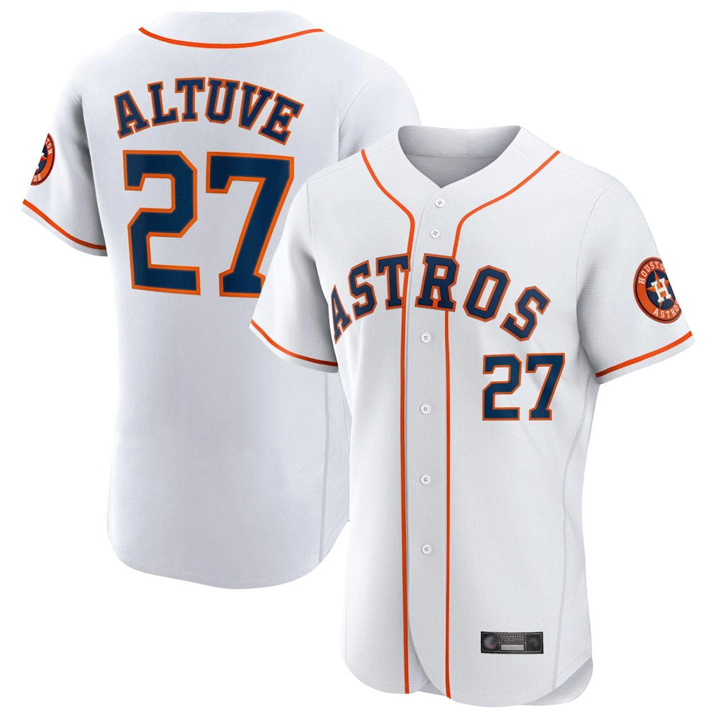 H.Astros #27 Jose Altuve Player White Limited Elite Home Edoa Stitched Jerseys