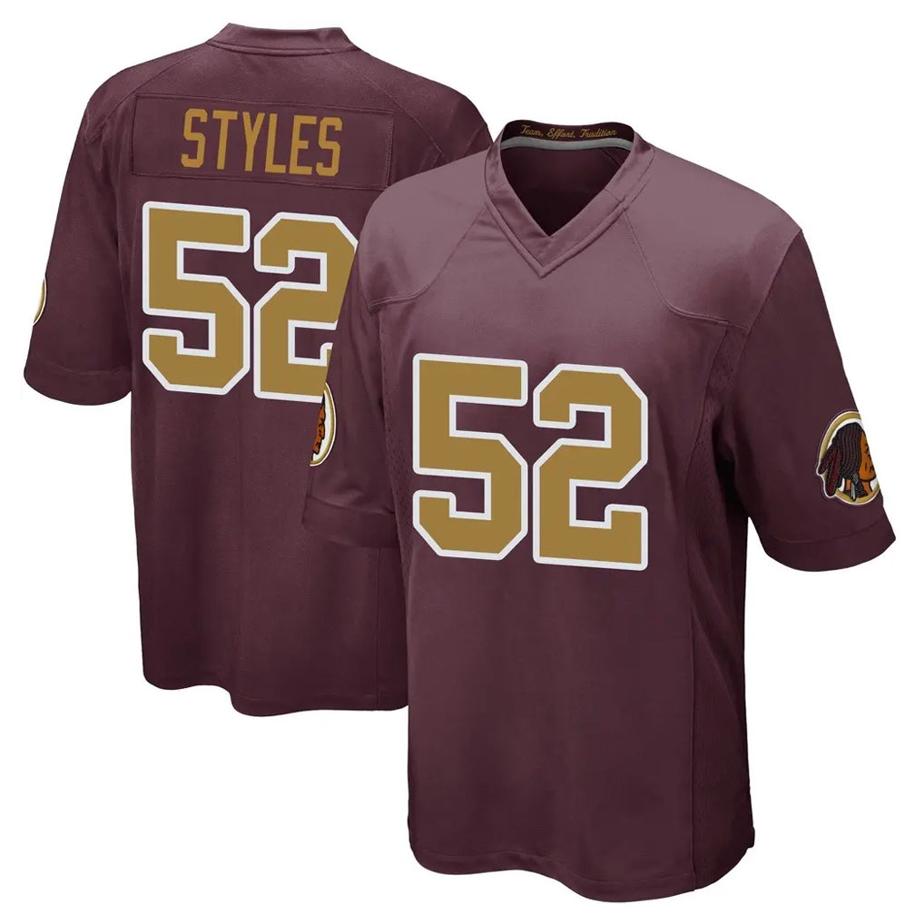 W.Commanders #52 Sonny Styles Player Burgundy Alternate Home Game Edoa Stitched Jerseys
