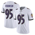B.Ravens #95 Tavius Robinson Player White Vapor F.U.S.E. Limited Edoa Stitched Jerseys