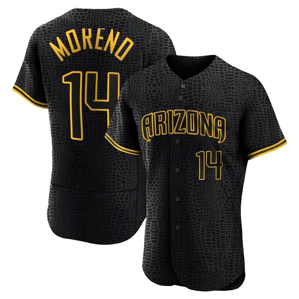 A.Diamondbacks #14 Gabriel Moreno Player Black Snake Skin City Limited Elite Home Game Edoa Stitched Jerseys