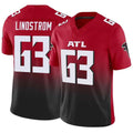 A.Falcons #63 Chris Lindstrom Player Red Vapor F.U.S.E. Limited Edoa Stitched Jerseys
