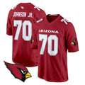 A.Cardinals #70 Paris Johnson Jr. Player Red Fashion Home Game Edoa Stitched Jerseys
