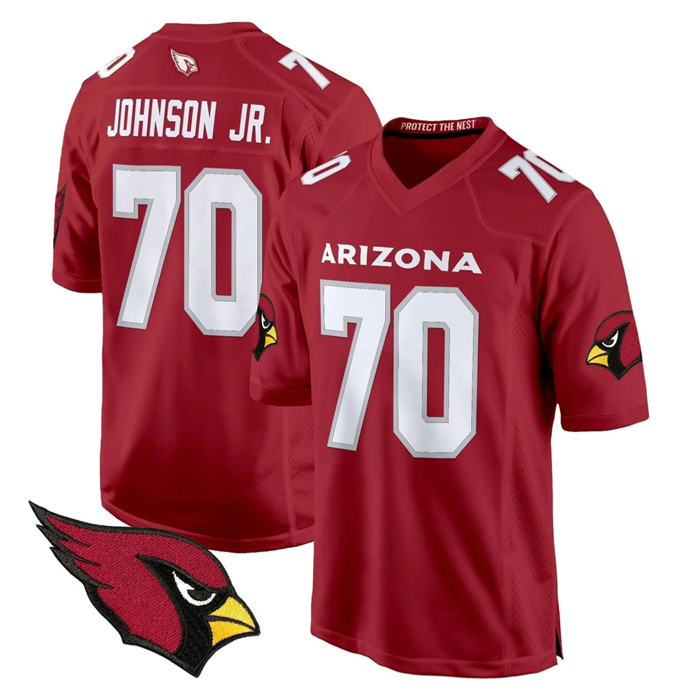 A.Cardinals #70 Paris Johnson Jr. Player Red Fashion Home Game Edoa Stitched Jerseys