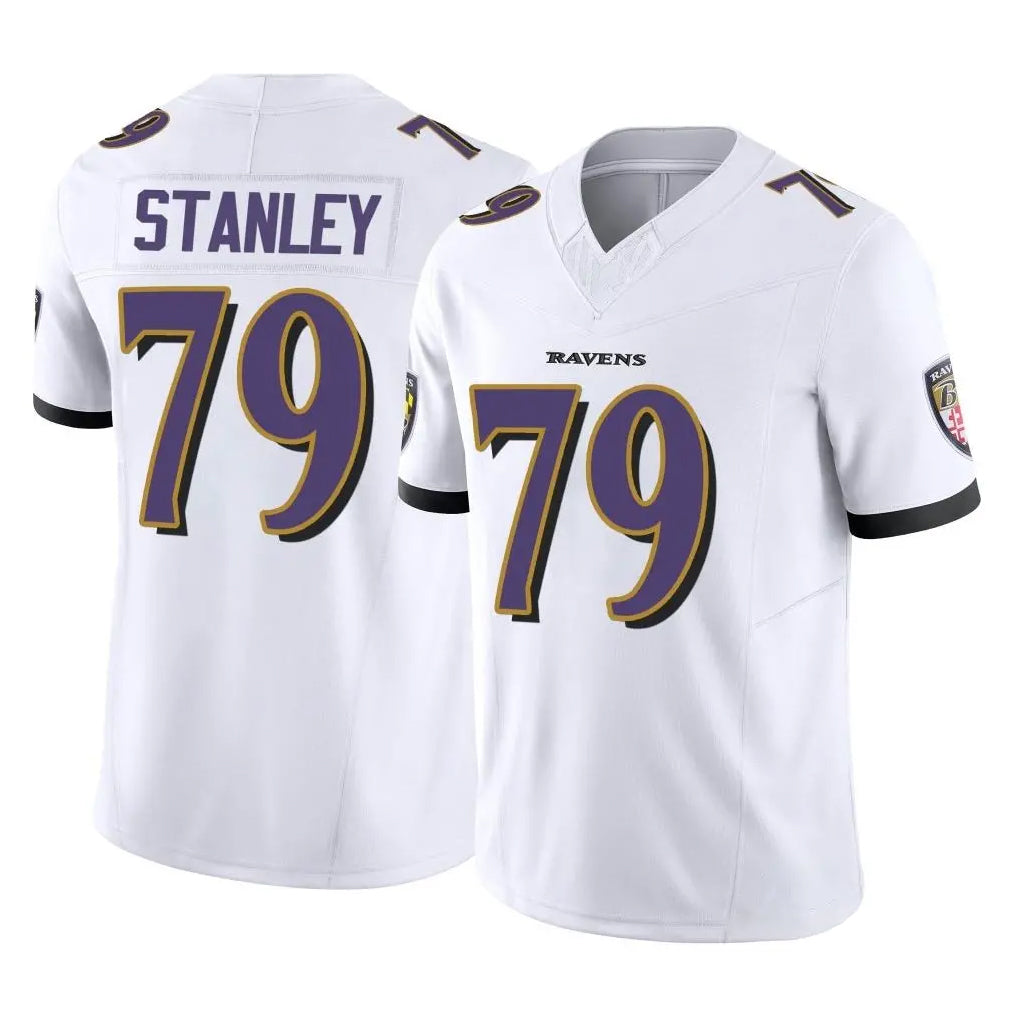 B.Ravens #79 Ronnie Stanley Player White Vapor F.U.S.E. Limited Home Game Edoa Stitched Jerseys