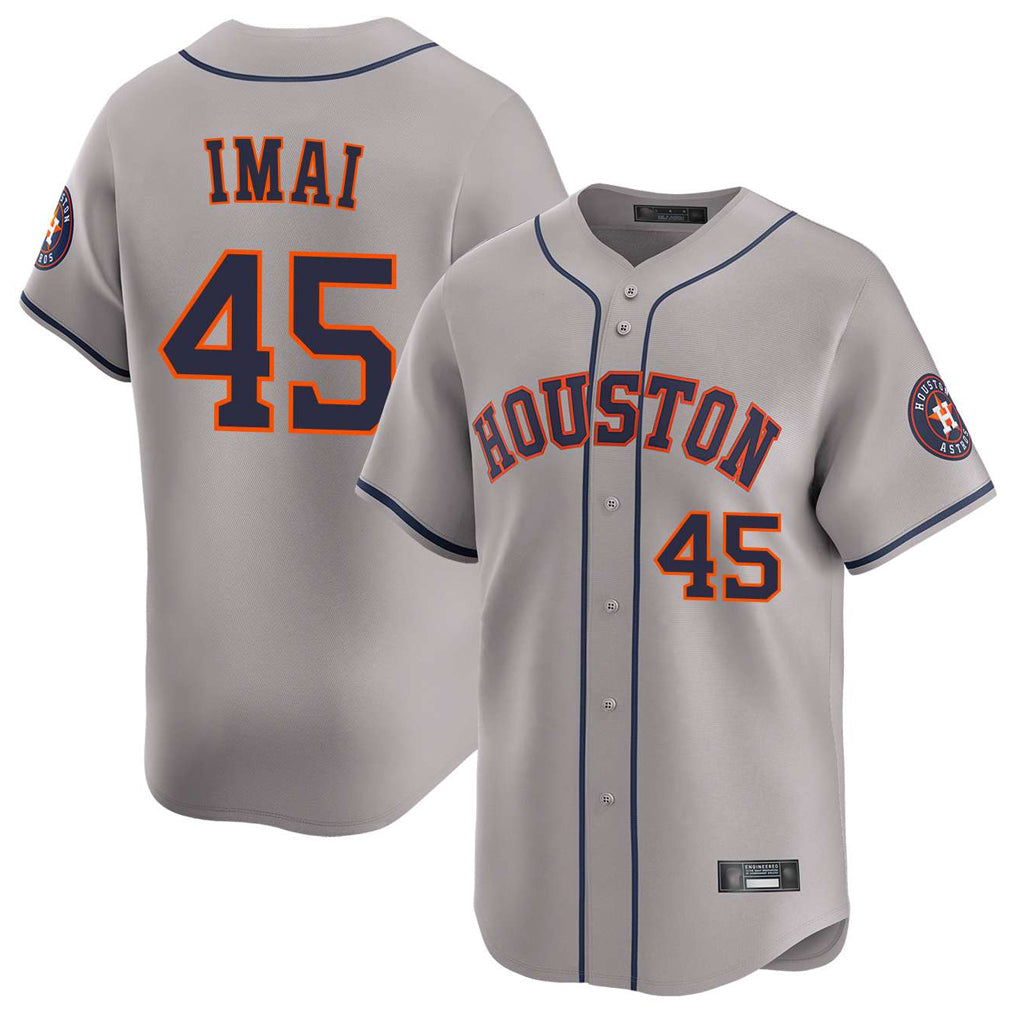 H.Astros #45 Tatsuya Imai Player Gray Home Limited Edoa Stitched Jerseys