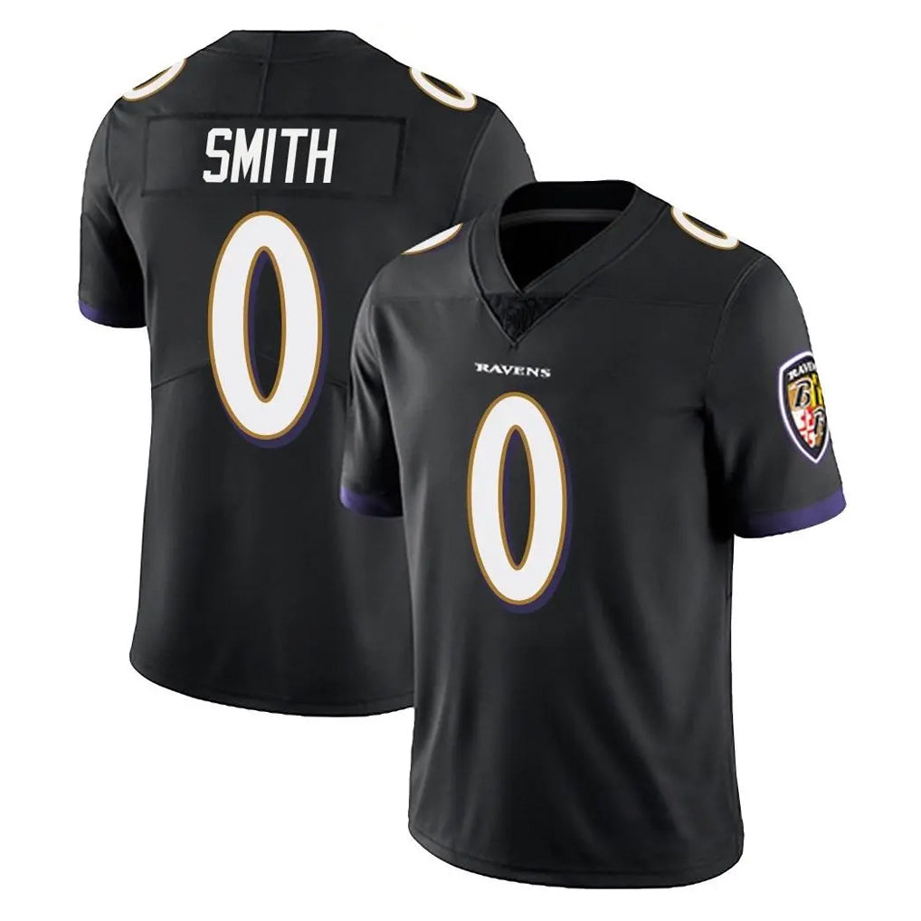 B.Ravens #0 Roquan Smith Player Black Vapor Untouchable Limited Home Game Edoa Stitched Jerseys