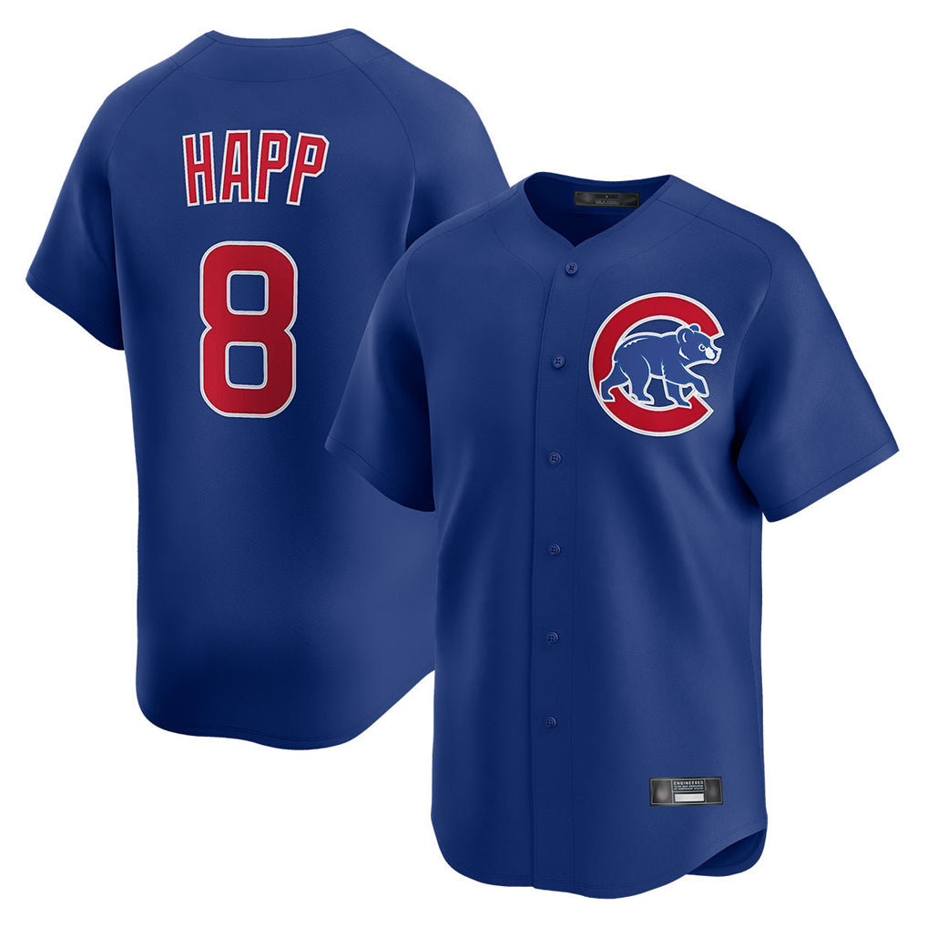 C.Cubs #8 Ian Happ Player Royal Limited Home Edoa Stitched Jerseys