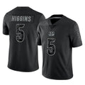 C.Bengals #5 Tee Higgins Player Black Reflective Limited Game Edoa Stitched Jerseys