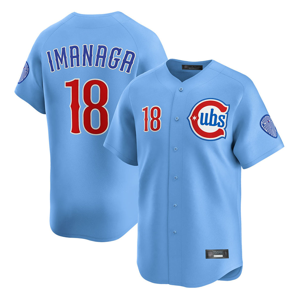 C.Cubs #18 Shota Imanaga Player Light Blue Limited Home Edoa Stitched Jerseys