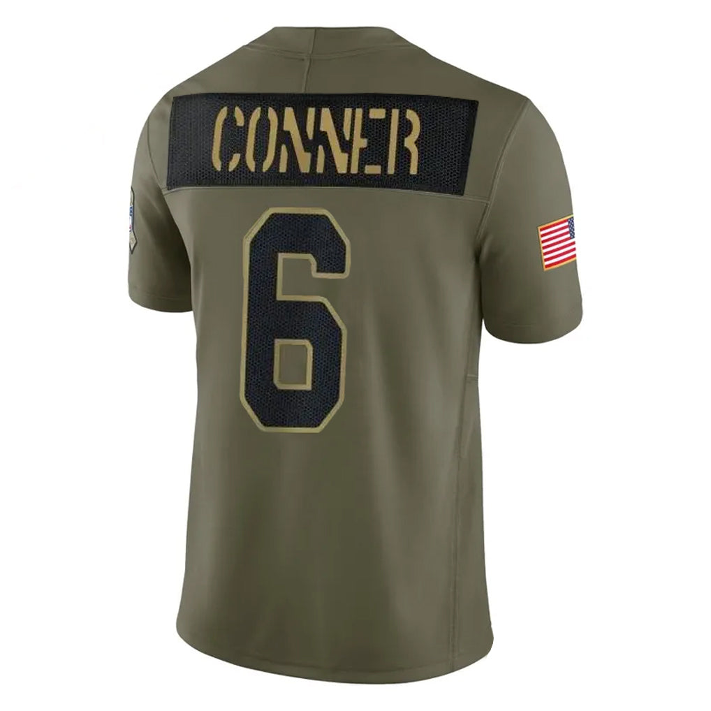A.Cardinals #6 James Conner Player Olive Salute To Service Home Game Edoa Stitched Jerseys