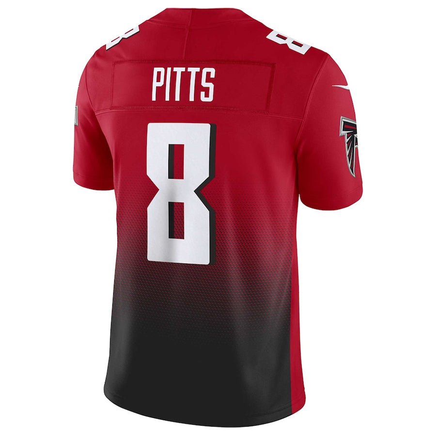 A.Falcons #8 Kyle Pitts Sr. Player Red Vapor F.U.S.E. Limited Edoa Stitched Jerseys
