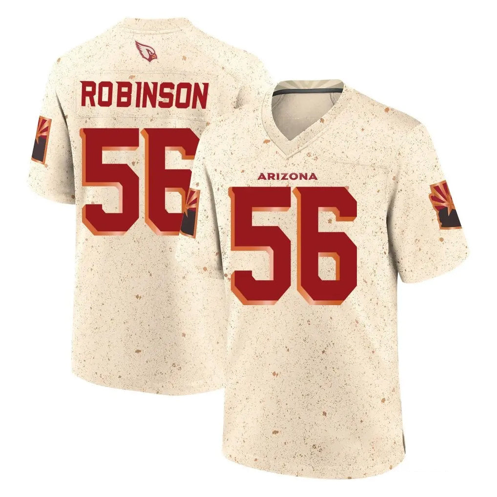 A.Cardinals #56 Darius Robinson Player Cream Rivalries Collection Game Edoa Stitched Jerseys