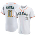 H.Astros #11 Cam Smith Player Gold Collection Limited Elite Home Edoa Stitched Jerseys