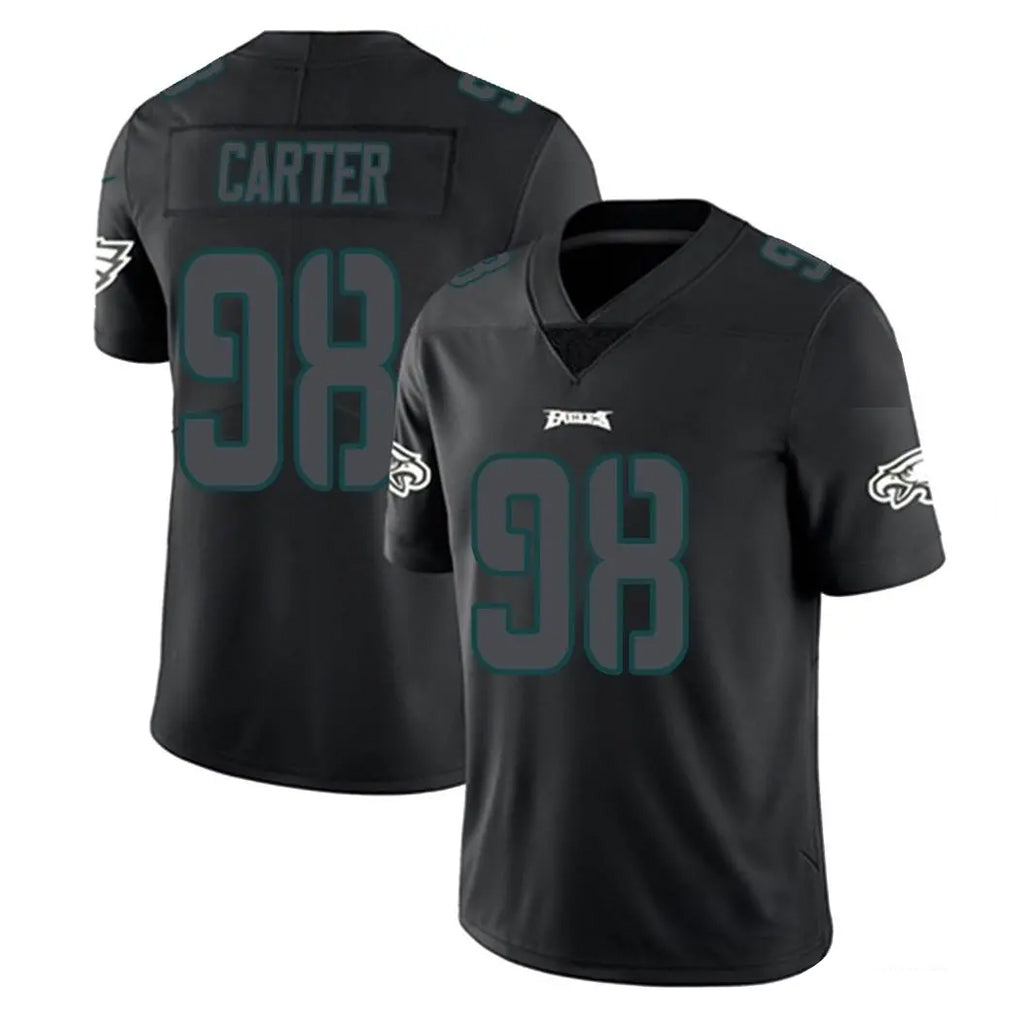 P.Eagles #98 Jalen Carter Player Limited Black Impact Home Game Edoa Stitched Jerseys