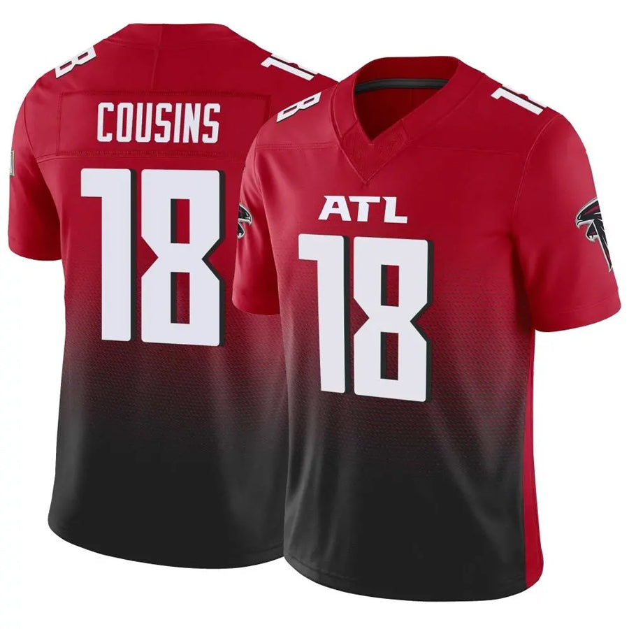 A.Falcons #18 Kirk Cousins Player Red Vapor F.U.S.E. Limited Edoa Stitched Jerseys