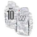 W.Commanders #10 Tress Way Player Arctic Camo Limited Salute to Service Pullover Hoodies Game Edoa Stitched Jerseys