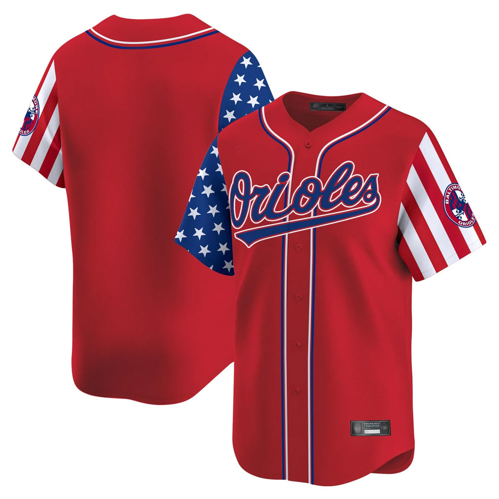 B.Orioles ## Orioles Blank Player Red Independence Day Vapor Premier Limited Home Game Edoa Stitched Jerseys