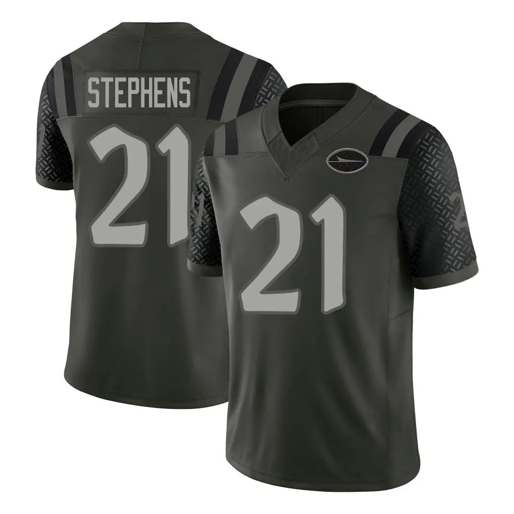 NY.Jets #21 Brandon Stephens Player Green Limited 2025 Rivalries Collection Home Game Edoa Stitched Jerseys