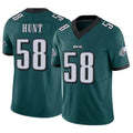 P.Eagles #58 Jalyx Hunt Player Team Color Green Limited Vapor F.U.S.E. Home Game Edoa Stitched Jerseys