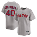 B.Red Sox #40 Willson Contreras Player Gray Road Limited Home Game Edoa Stitched Jerseys