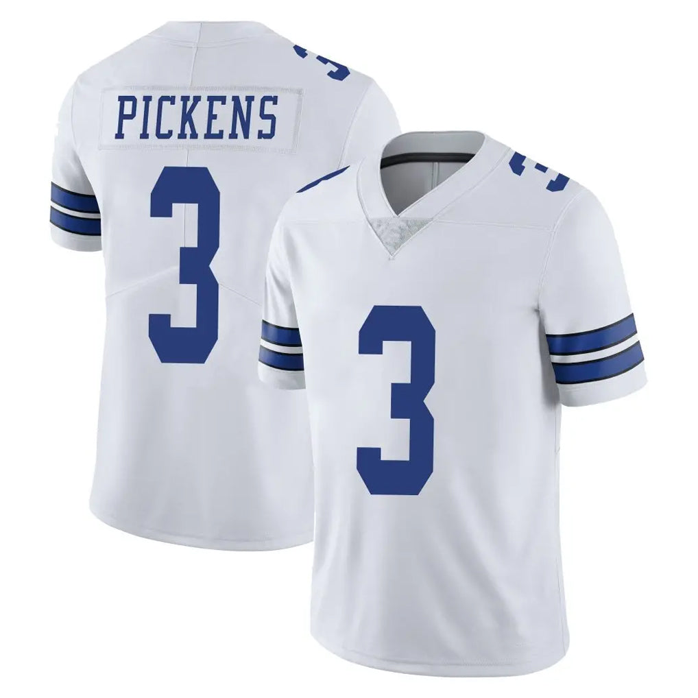 D.Cowboys #3 George Pickens Player White Vapor Untouchable Limited Home Game Edoa Stitched Jerseys