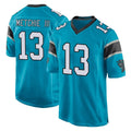 C.Panthers #13 John Metchie III Player Blue Game Edoa Stitched Jerseys