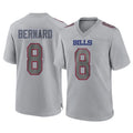 B.Bills #8 Terrel Bernard Player Gray Home Game Edoa Stitched Jerseys