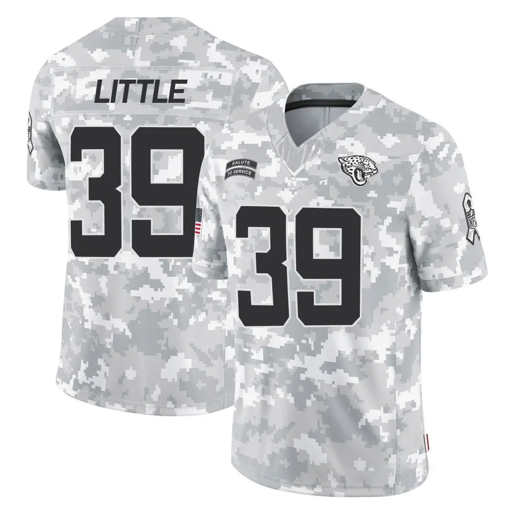 J.Jaguars #39 Cam Little Player Arctic Camo Salute To Service Limited Game Edoa Stitched Jerseys