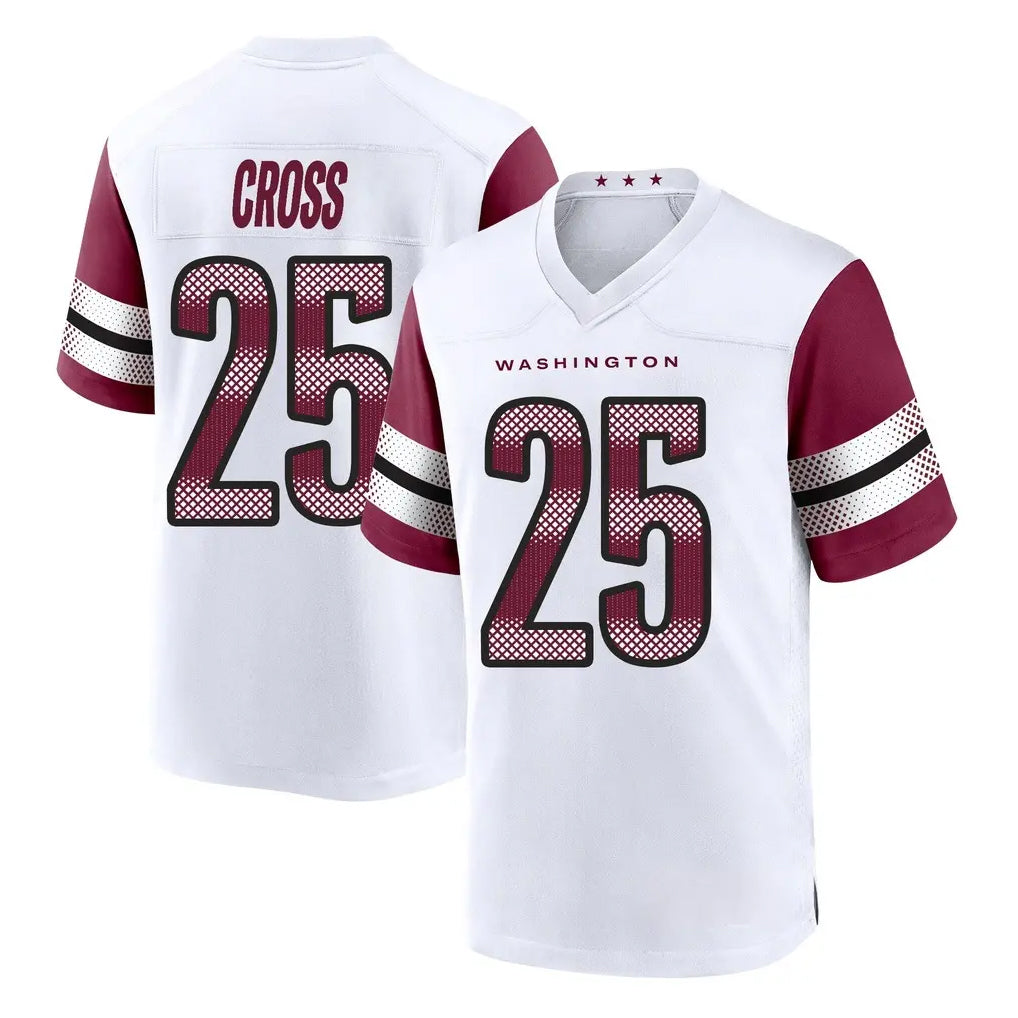 W.Commanders #25 Nick Cross Player White Game Home Edoa Stitched Jerseys