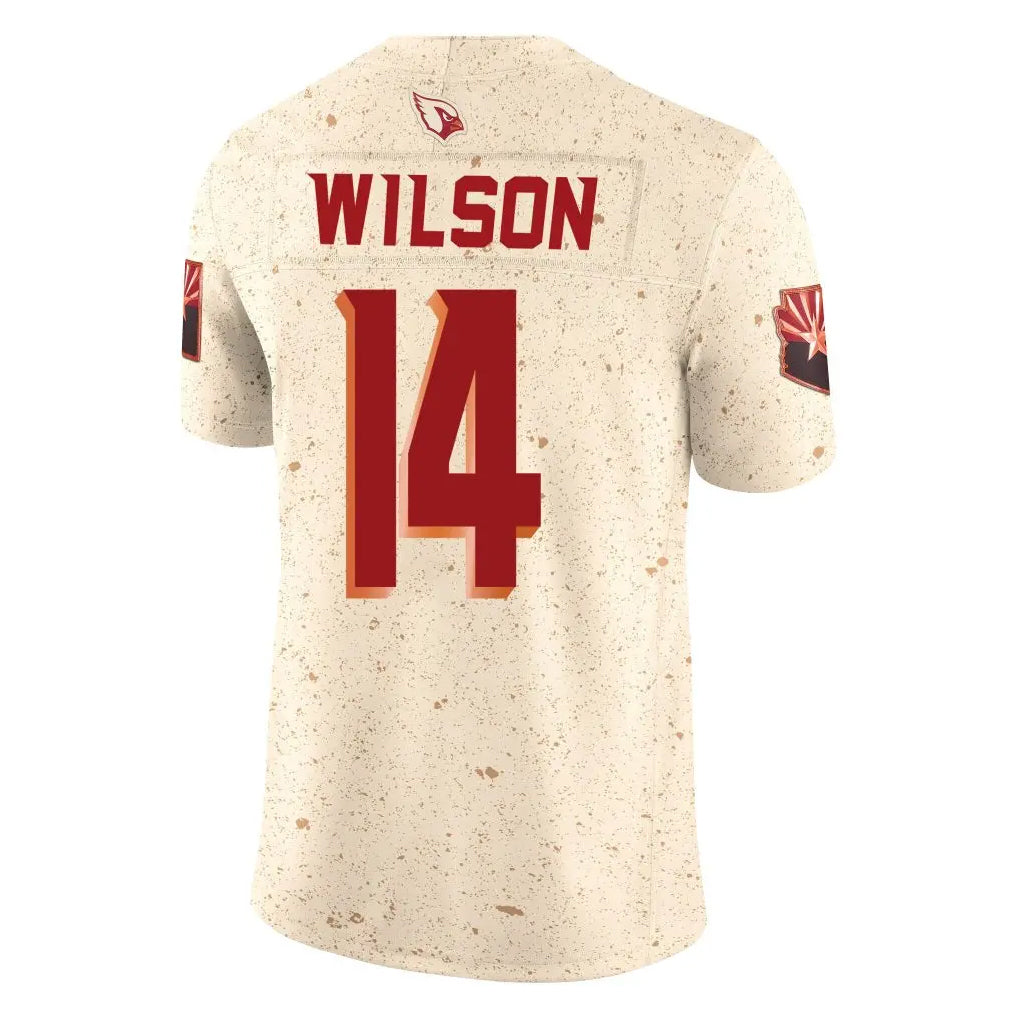 A.Cardinals #14 Michael Wilson Player Cream Rivalries Collection Vapor Limited Home Game Edoa Stitched Jerseys