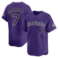 C.Rockies #7 Matt Holliday Player Purple Limited Home Edoa Stitched Jerseys