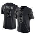 B.Bills #8 Terrel Bernard Player Black RFLCTV Limited Edoa Stitched Jerseys