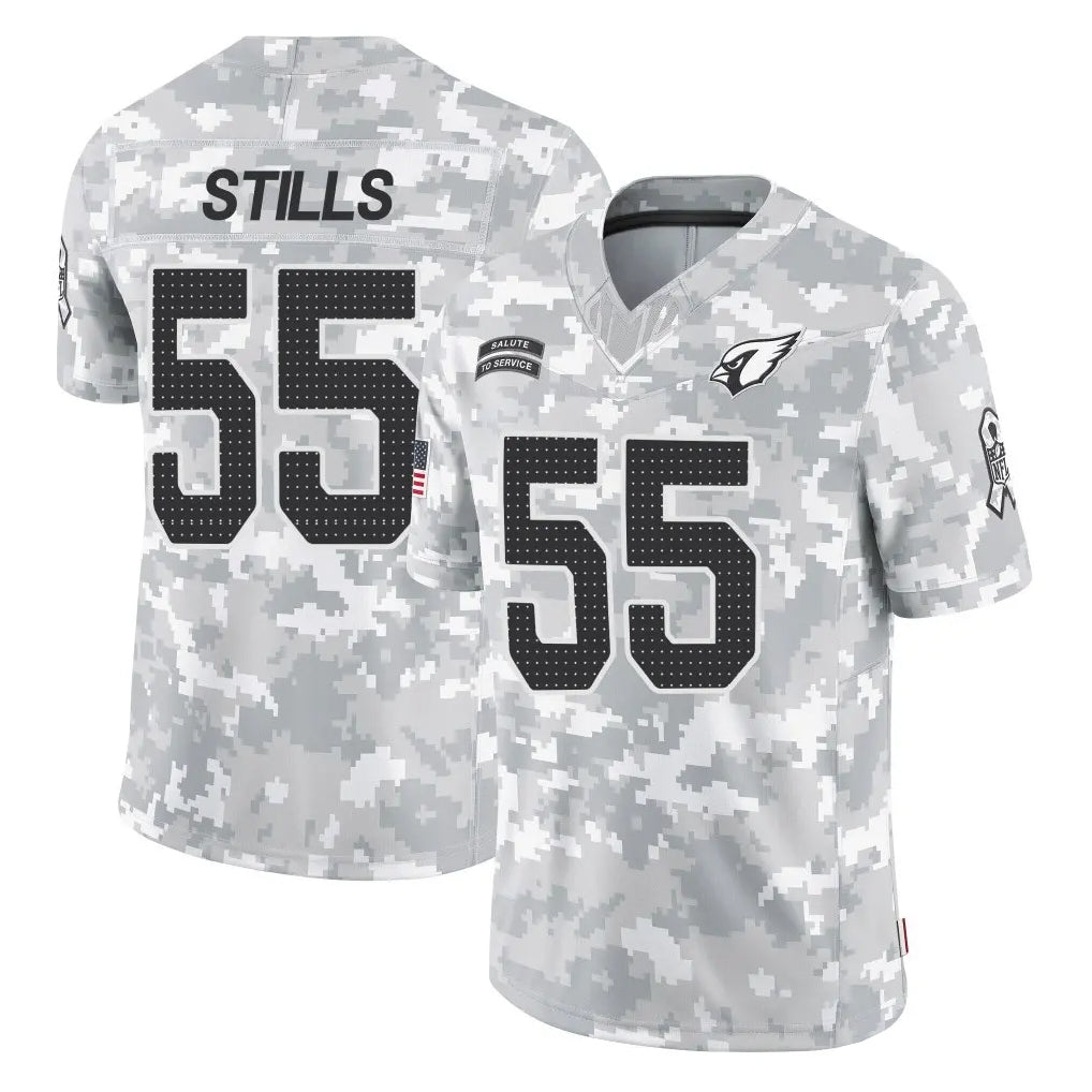 A.Cardinals #55 Dante Stills Player Camo Salute to Service Limited Home Edoa Stitched Jerseys