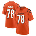 C.Bengals #78 Anthony Munoz Player Orange Home Game Edoa Stitched Jerseys