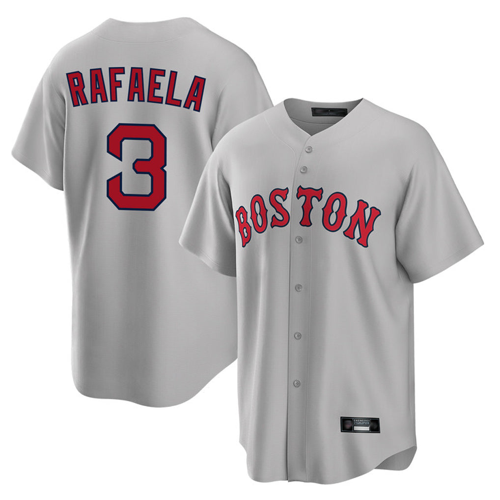 B.Red Sox #3 Ceddanne Rafaela Player Gray Road Home Game Edoa Stitched Jerseys