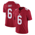 NY.Giants #6 Jaxson Dart Player Red Limited Vapor Untouchable Home Game Edoa Stitched Jerseys