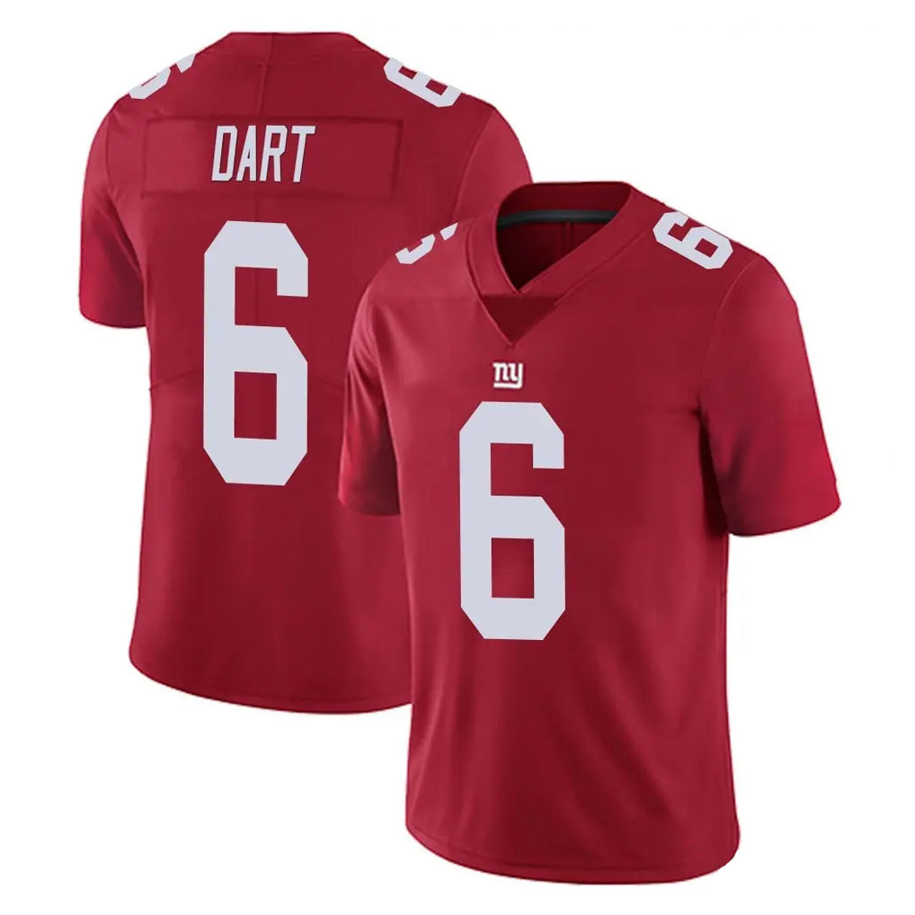 NY.Giants #6 Jaxson Dart Player Red Limited Vapor Untouchable Home Game Edoa Stitched Jerseys