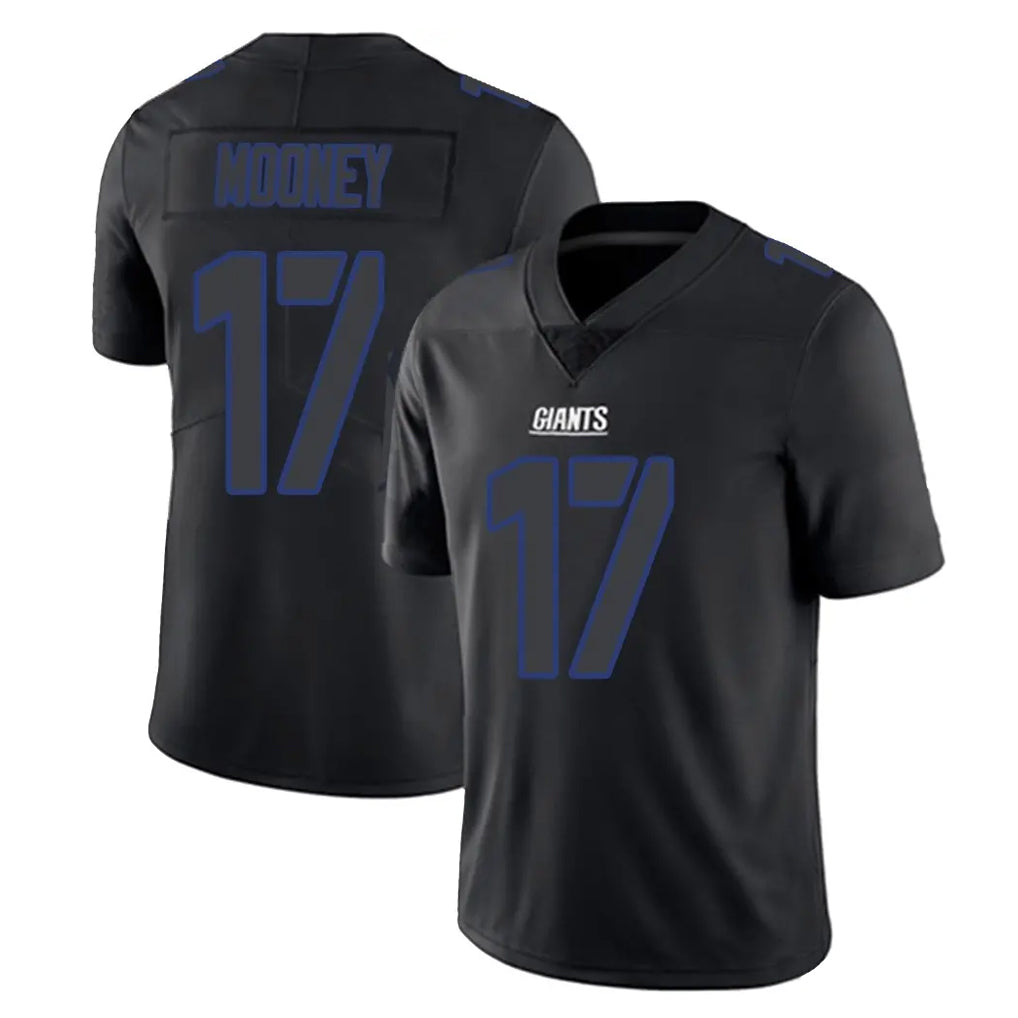 NY.Giants #17 Darnell Mooney Player Black Impact Limited Home Game Edoa Stitched Jerseys