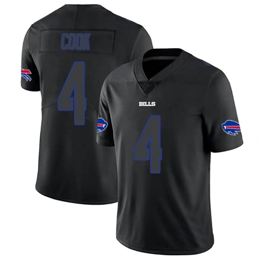 B.Bills #4 James Cook III Player Black Impact Limited Edoa Stitched Jerseys