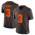 C.Browns #3 Jerry Jeudy Player Brown Limited Vapor F.U.S.E. Alternate Game Edoa Stitched Jerseys