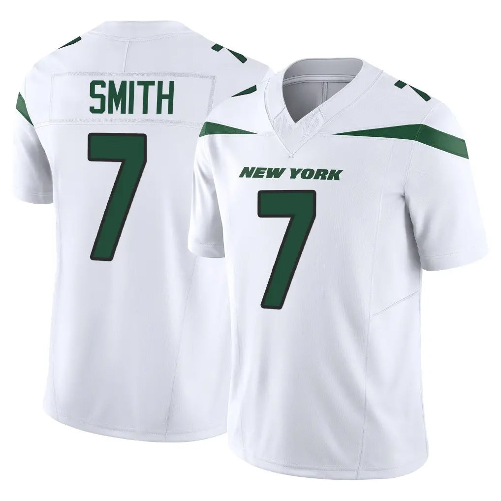 NY.Jets #7 Geno Smith Player White Limited Vapor F.U.S.E. Home Game Edoa Stitched Jerseys